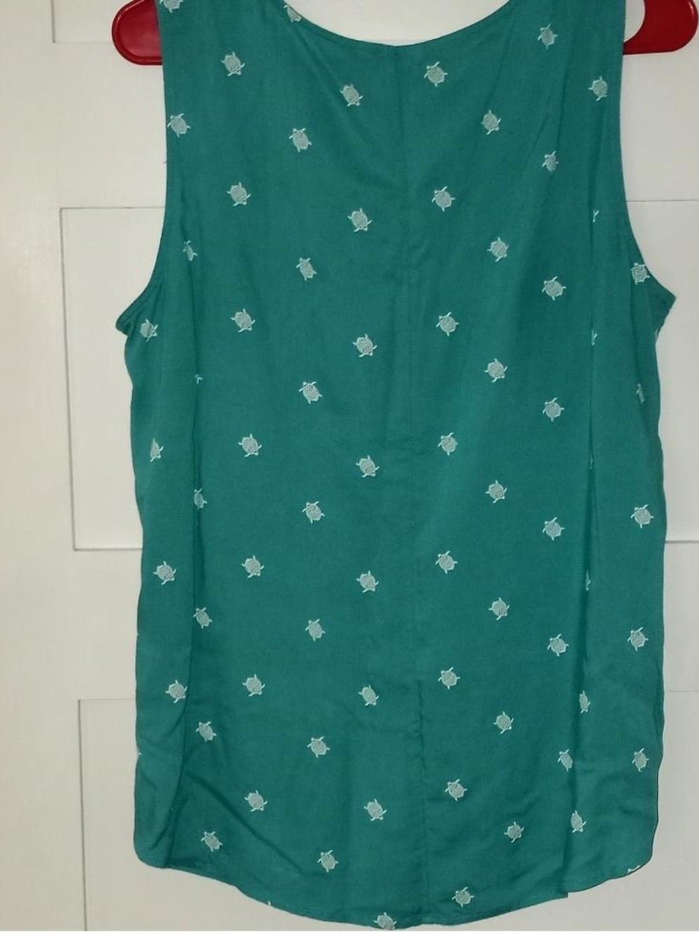 Sonoma Teal Sleeveless Embroidered Tank Top